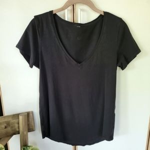 Lululemon Love Tee V 8 Black V-neck Cotton Stretch